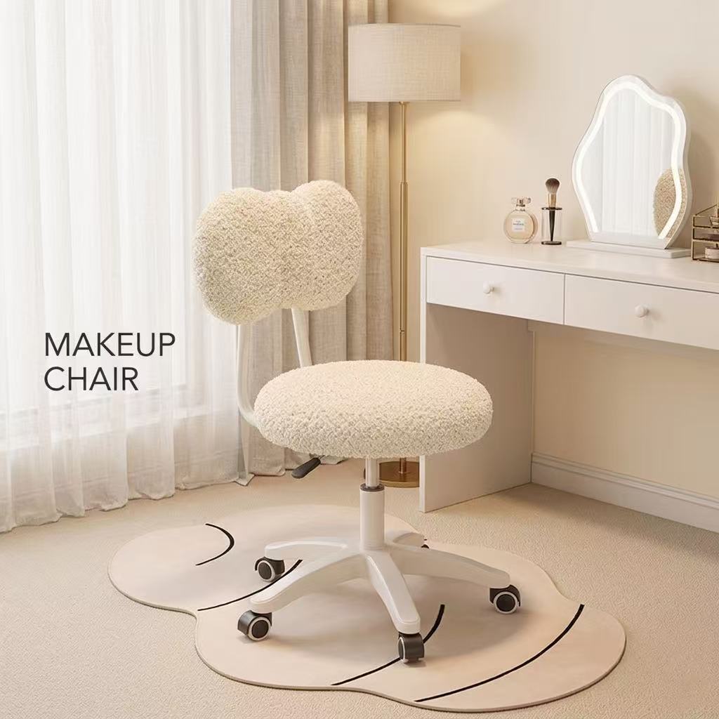 Office Furniture Desk - Cute Boucle Swivel Office Chair 360°