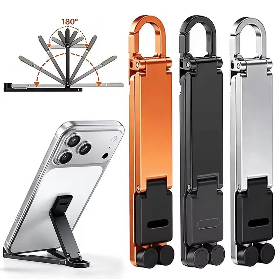 Mobile Pedestal Cabinet - Mini Keychain Foldable Phone Back Clip