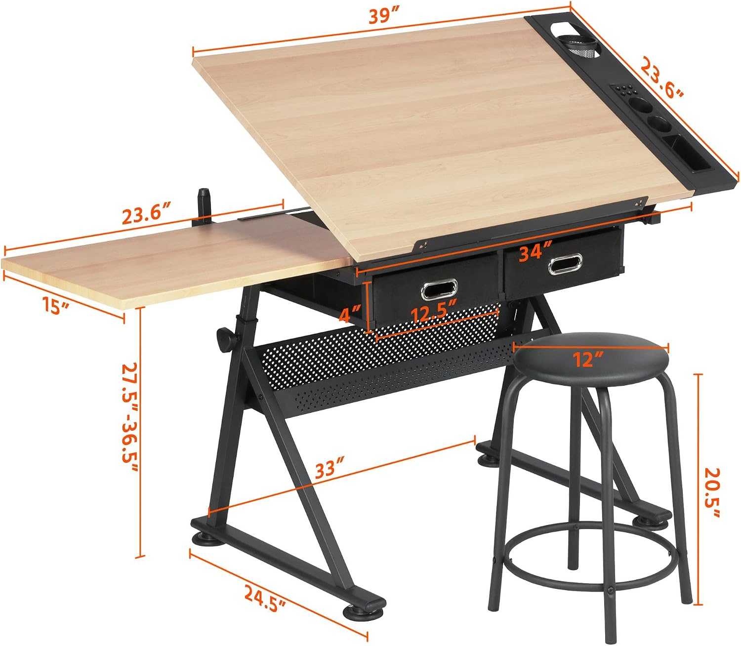Adjustable Drafting Table Art  - Office Furniture Desk review and price