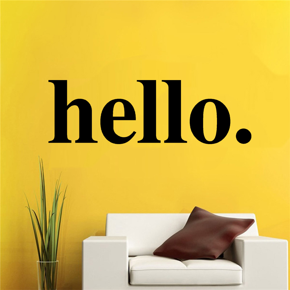 Hello Quotes Wall Sticker Viny - Office Furniture For Sale review and price