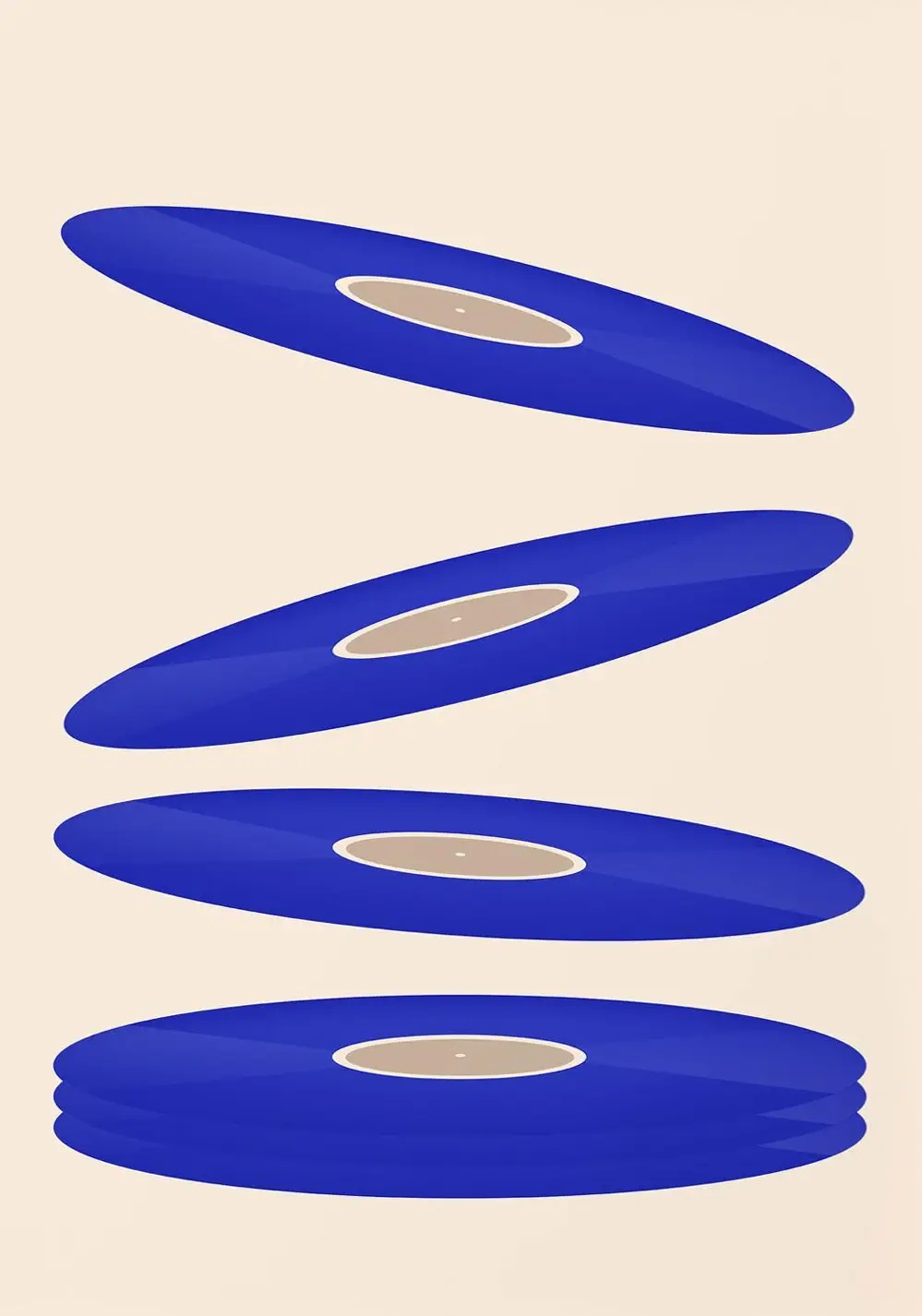 Mid Century Vinyl Record Canva - Office Furniture For Sale review and price