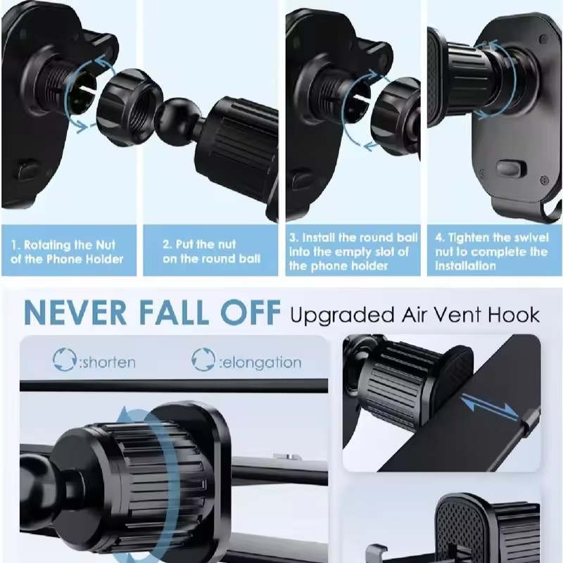 Universal Car Hook Base Phone  - Mobile Pedestal Cabinet review and price